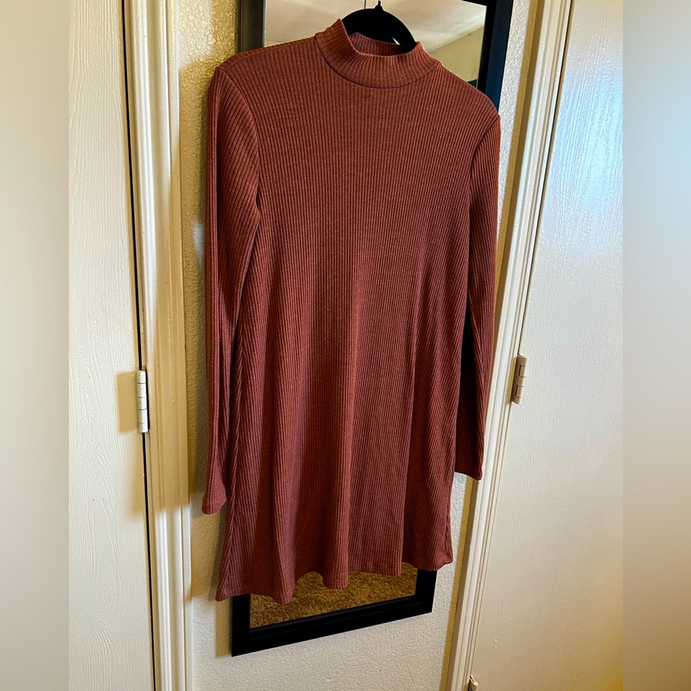 Turtle necked mini dress